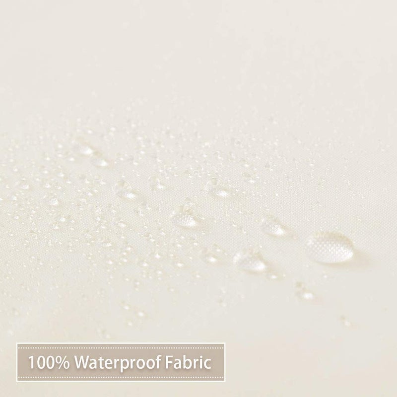 CAROMIO Hotel Quality 100% Waterproof Fabric Shower Curtain or Liner with Magnets for Bathroom, Ivory, 72 x 78 inches - Image 3